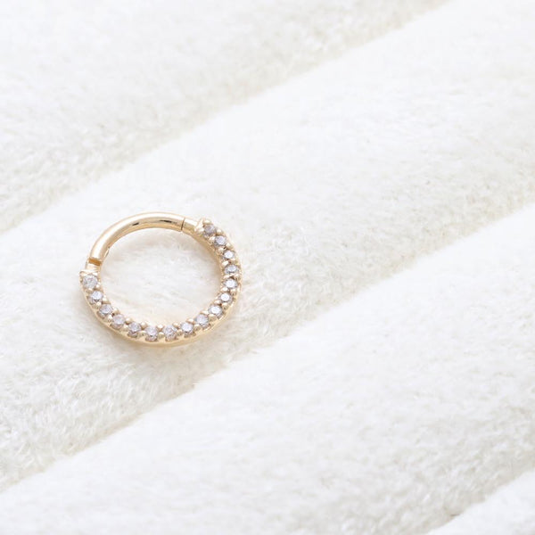 Genuine Diamond Pave Daith Clicker