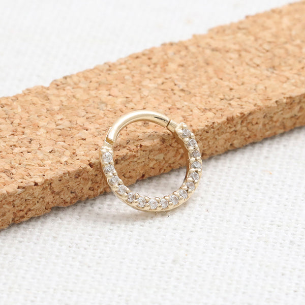 CZ Micro Pave Daith Clicker