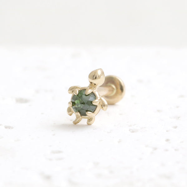 Green Diamond Tiny Turtle Labret
