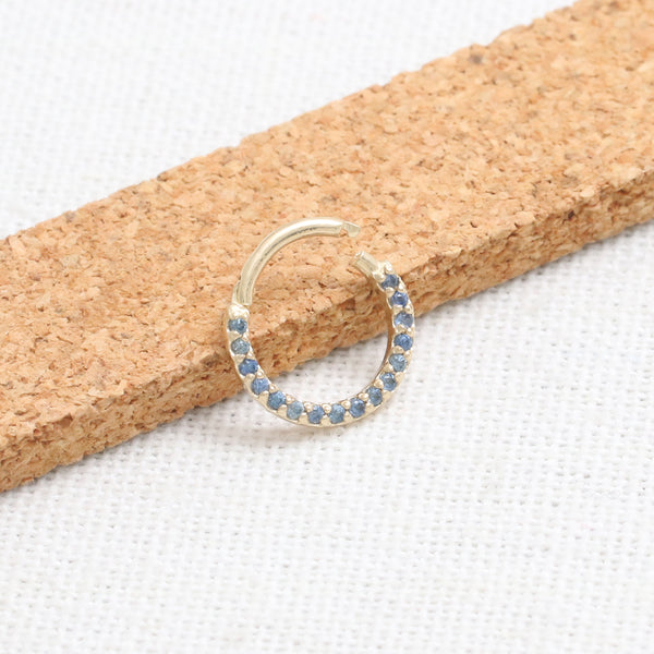 Blue Sapphire Pave Daith Clicker