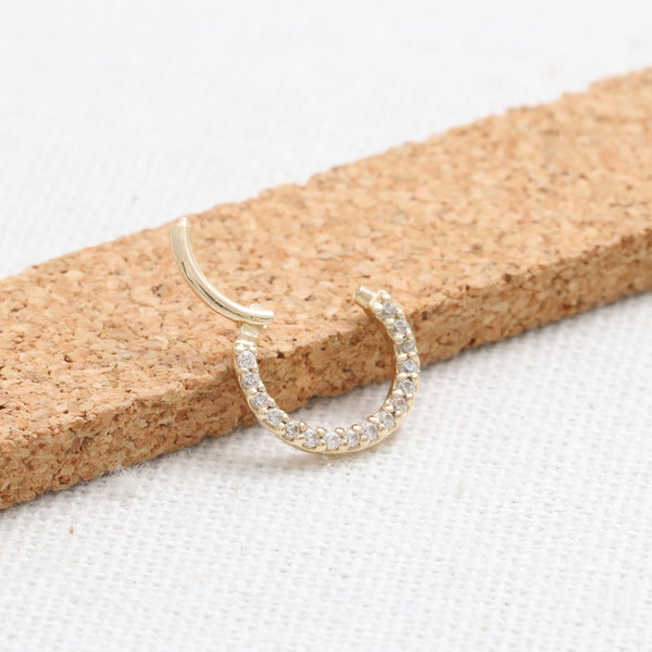 CZ Micro Pave Daith Clicker