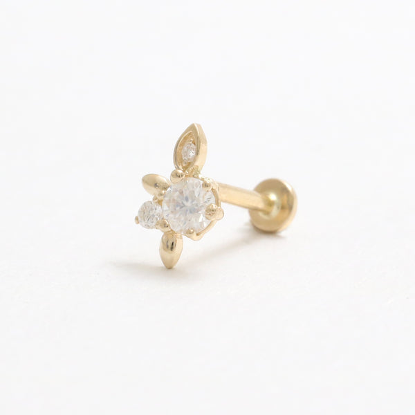 Genuine Diamond Elf Leaves Labret