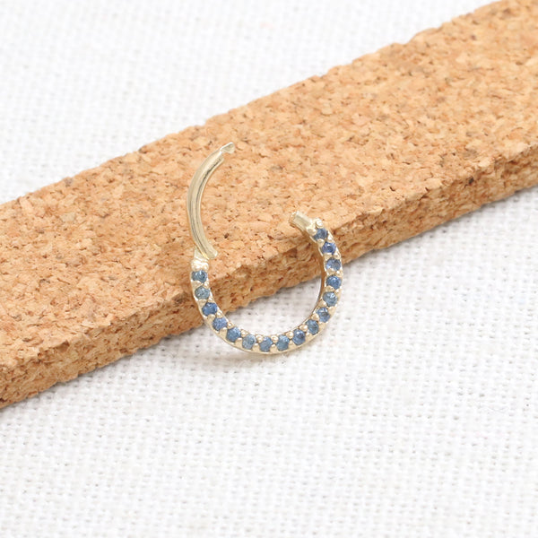 Blue Sapphire Pave Daith Clicker