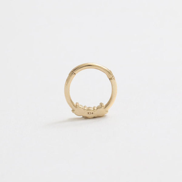 Triple Moissanite Daith Clicker