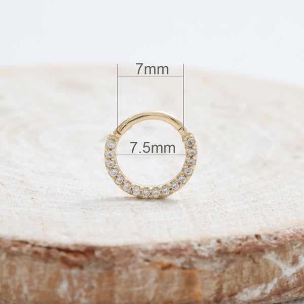 Genuine Diamond Pave Daith Clicker