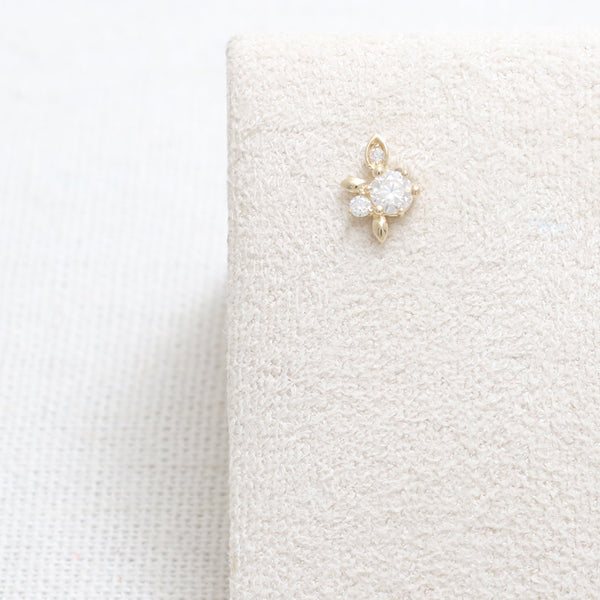 Genuine Diamond Elf Leaves Labret