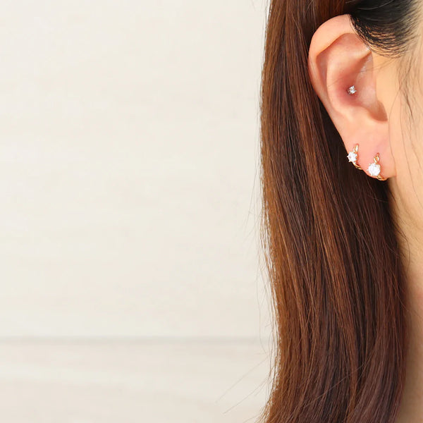 0.35ct Moissanite Twisted Huggie Earrings