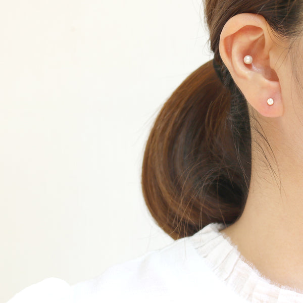 0.1ct Natural Genuine Diamond Bezel Piercing