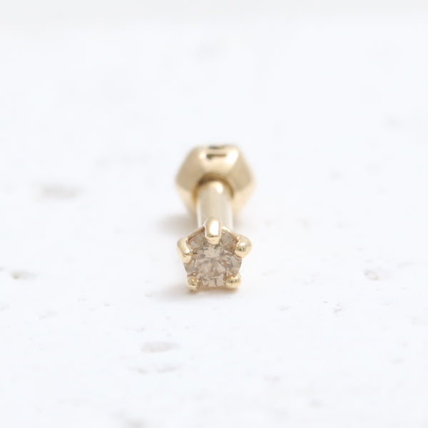 0.03ct Champagne Diamond 5 Prongs Piercing