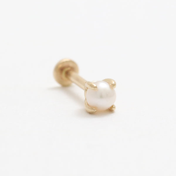 3mm Fresh Water Pearl Prongs Labret