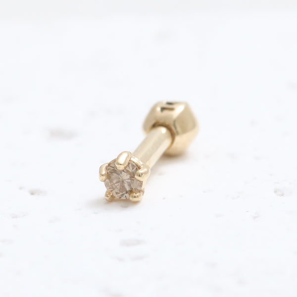 0.03ct Champagne Diamond 5 Prongs Piercing