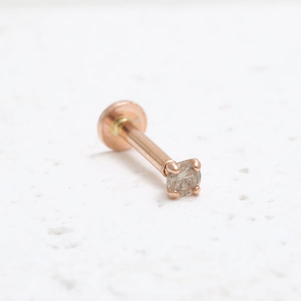 0.03ct Champagne Diamond 4 Prongs Labret