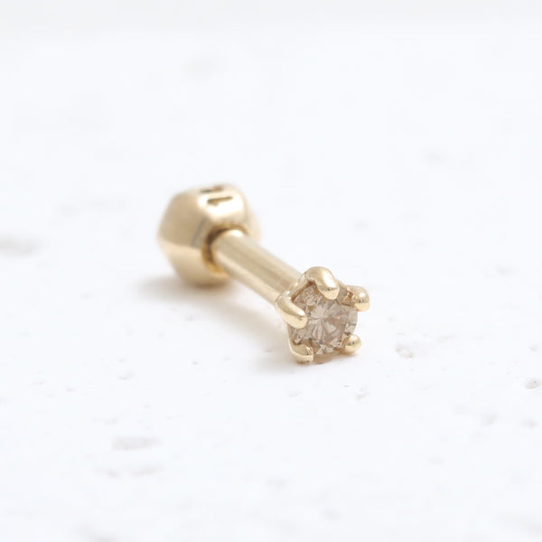 0.03ct Champagne Diamond 5 Prongs Piercing