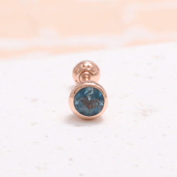 3.5mm London Blue Topaz Bezel Piercing