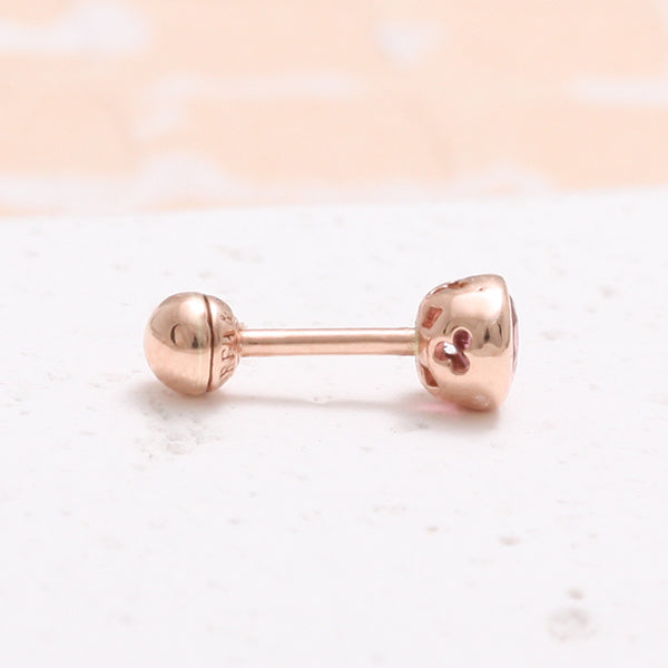 3.5mm Pink Tourmaline Bezel Piercing