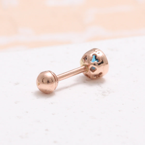 3.5mm London Blue Topaz Bezel Piercing