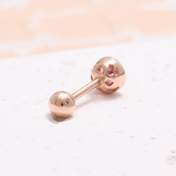 3.5mm Pink Tourmaline Bezel Piercing