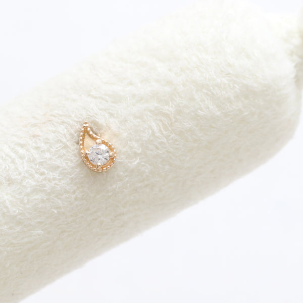 0.03ct Diamond Tiny Paisley Labret