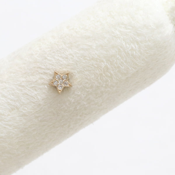 Diamond Tiny Star Internally Labret