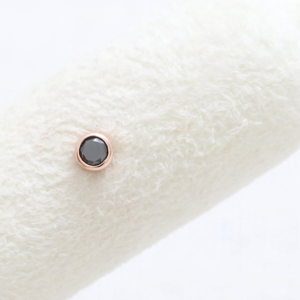 0.07ct Black Diamond Bezel Piercing