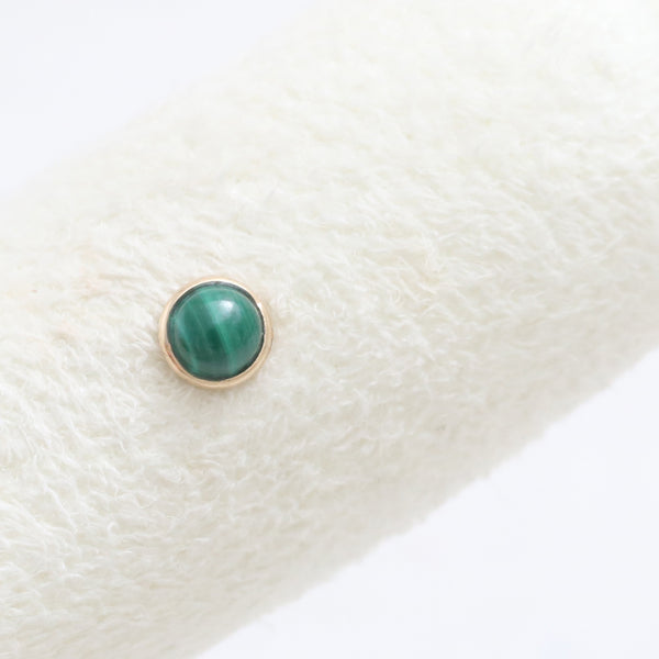 Malachite Round Internally Labret