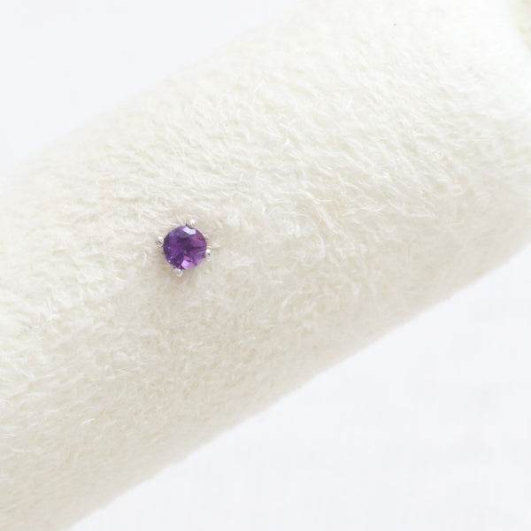 0.03ct Amethyst 4 Prongs Labret