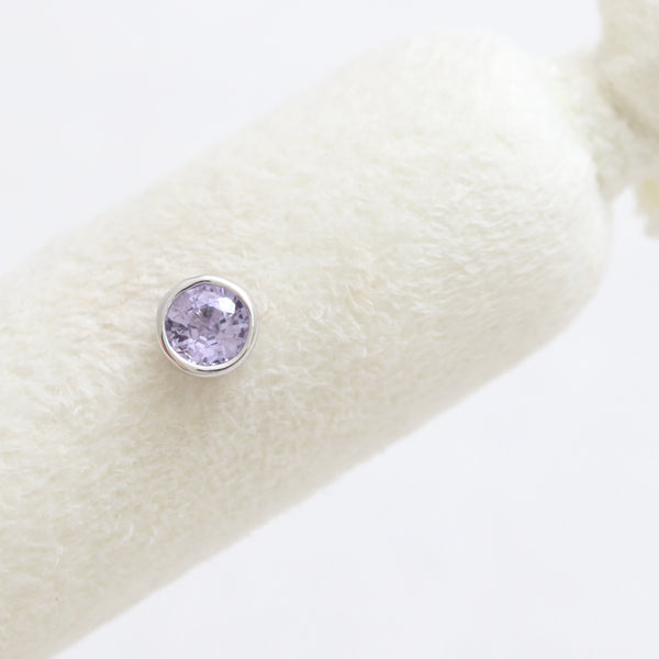 4mm Lavender Sapphire Bezel Piercing