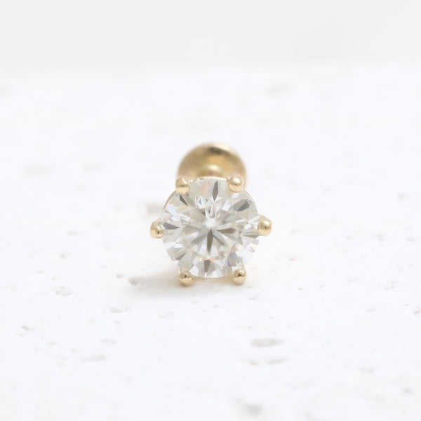 0.25ct Moissanite 6 Prong Labret