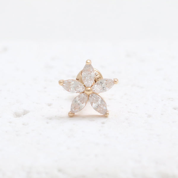 Marquis CZ Flower Piercing