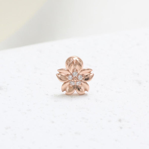 CZ Cherry Blossom Piercing