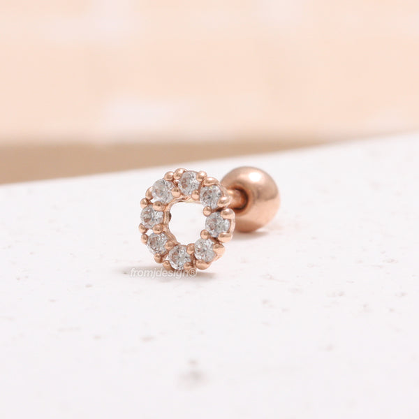 CZ Open Circle Ear Piercing