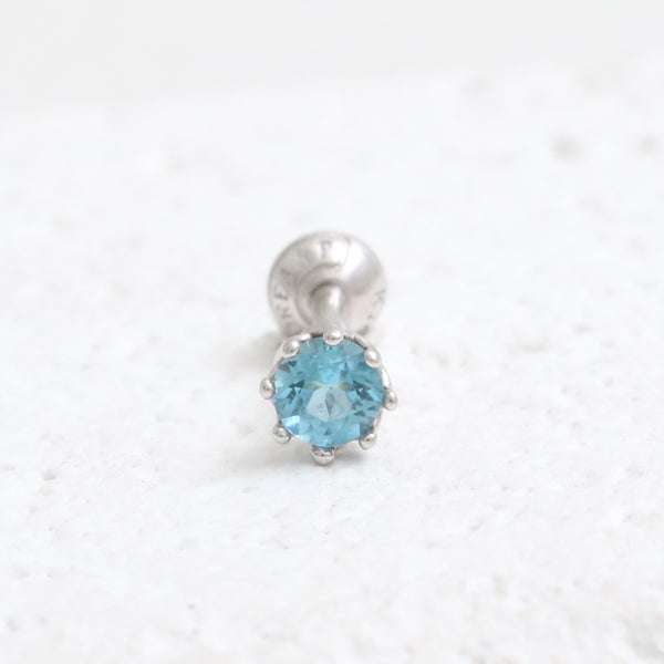 0.1ct Blue Topaz Multi Prongs Piercing