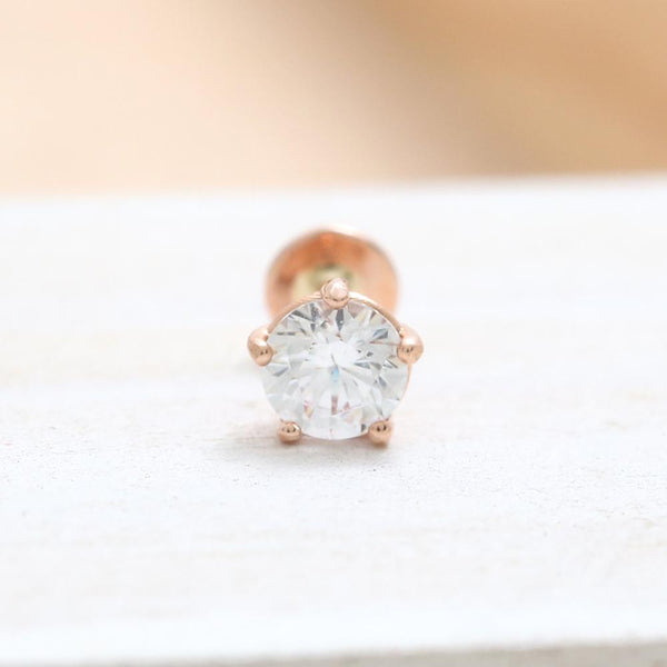 0.25ct Moissanite 5 Prongs Labret