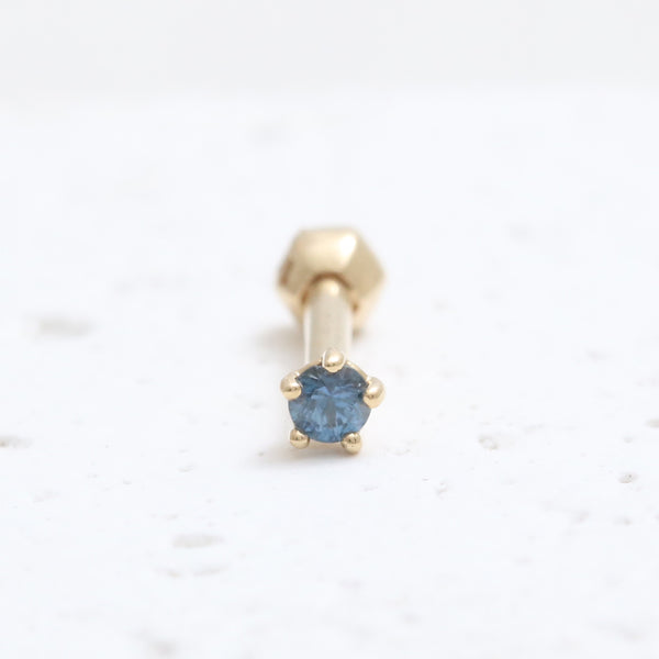0.03ct Blue Sapphire 5 Prongs Piercing