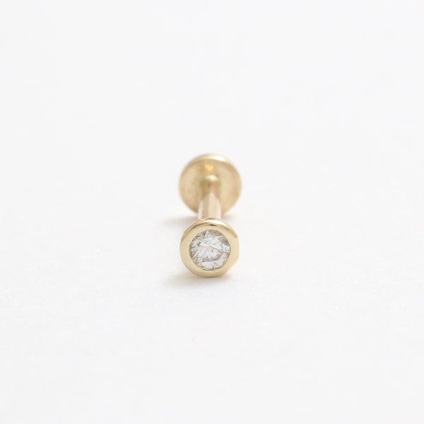 0.03ct Diamond Bezel Labret