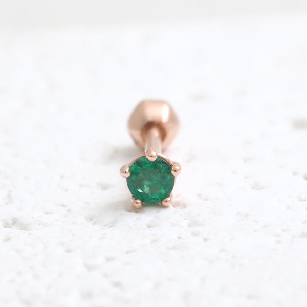 0.07ct Emerald 5 Prongs Piercing