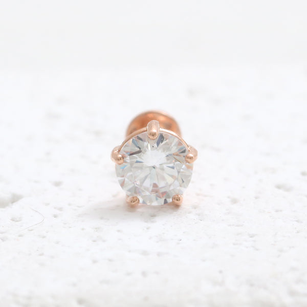 0.5ct Moissanite 5 Prongs Labret