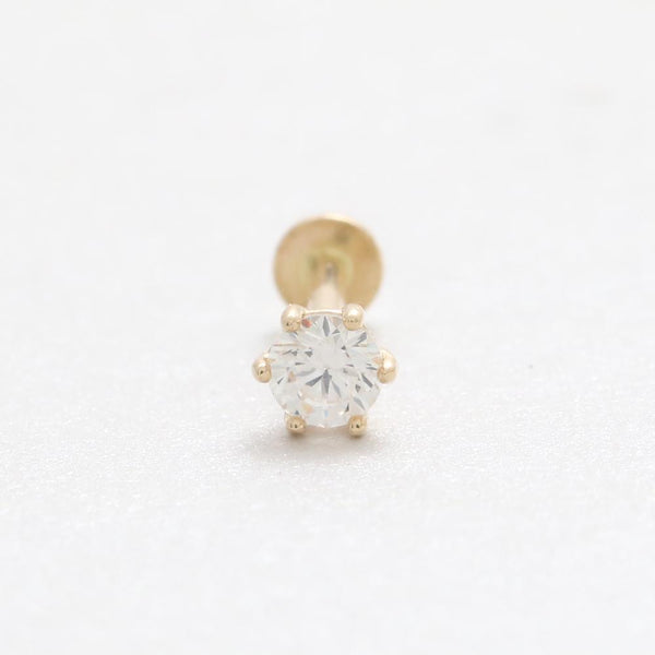 0.09ct Diamond 6 Prongs Labret