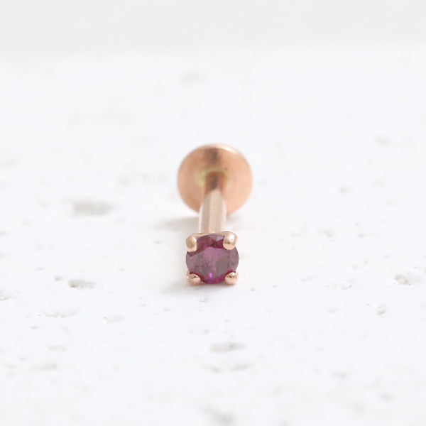 0.03ct Purple Diamond 4 Prongs Labret