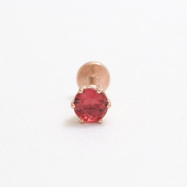 0.25ct Red Sapphire 6 Prongs Labret