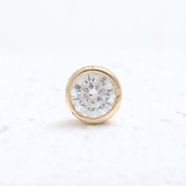 0.5ct Moissanite Bezel Piercing