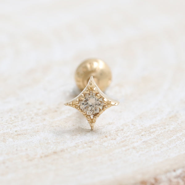 Cognac Diamond Rhombus Piercing