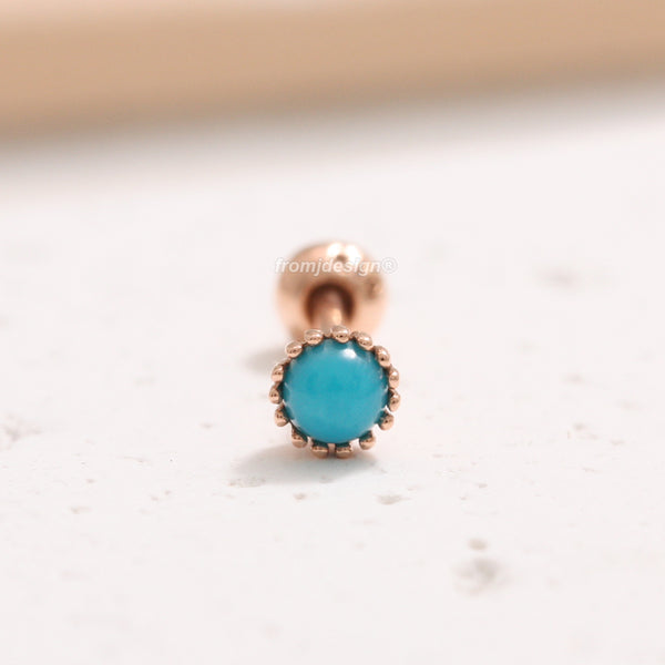 3mm Turquoise Multi Prongs Piercing