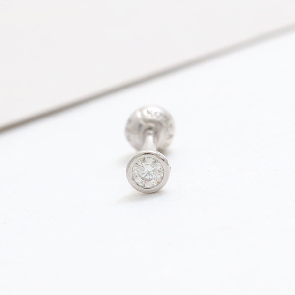 0.03ct Diamond Bezel Piercing