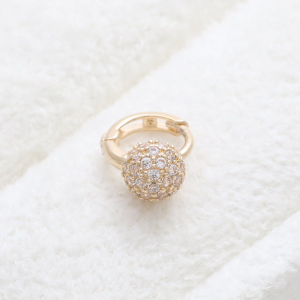 CZ Micro Pave Orbs Ball Earring