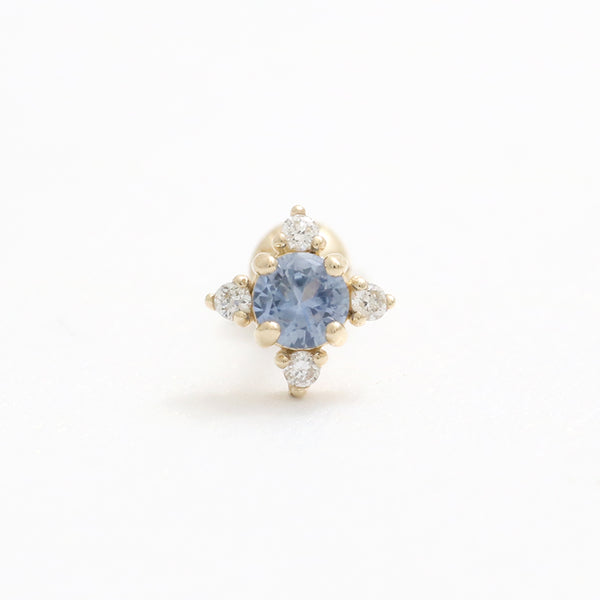 Light Blue Sapphire Edgy Star Piercing