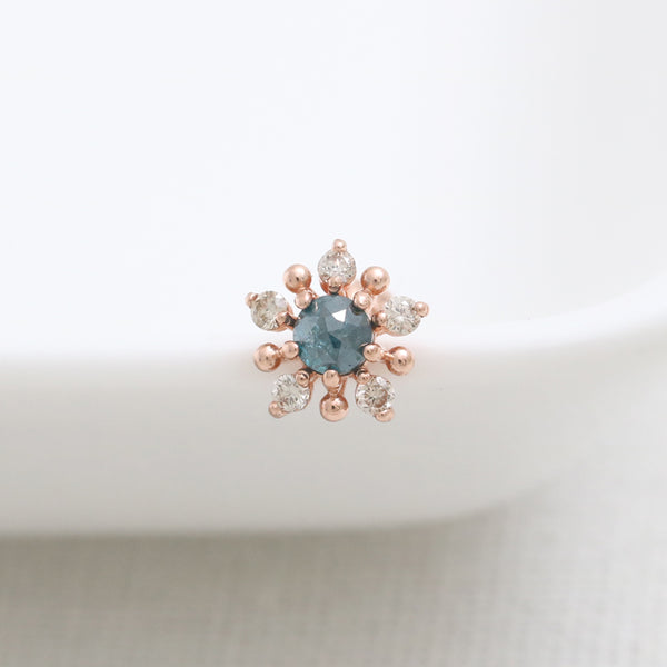 Blue Diamond Snowflake Piercing