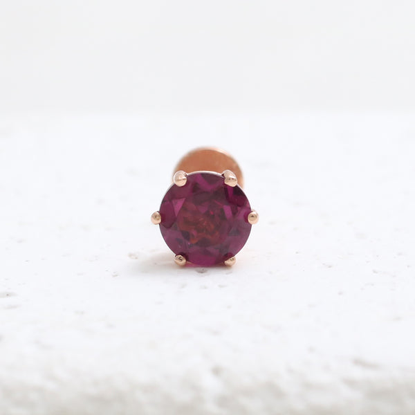 0.5ct Rhodolite Garnet 6 Prongs Labret