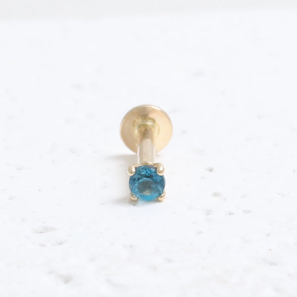 0.03ct London Blue Topaz 4 Prongs Labret