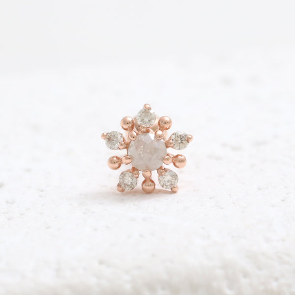 Gray Diamond Snowflake Piercing